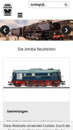 Vorschau der mobilen Webseite www.amiba.ch, Amiba-Lokschuppen GmbH