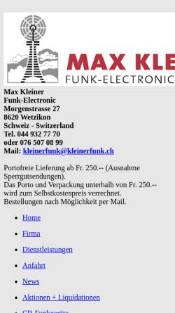 Vorschau der mobilen Webseite www.kleinerfunk.ch, Kleiner Funk-Electronic