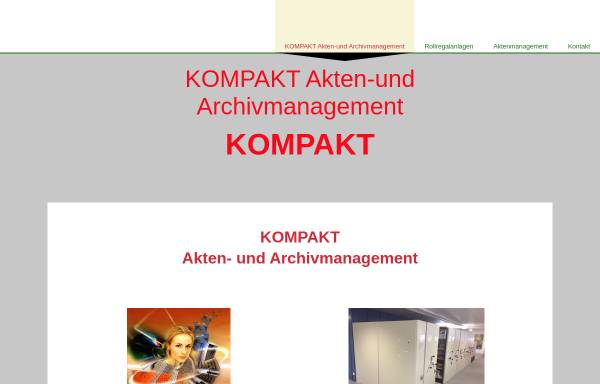 Vorschau von www.kompakt.ch, Kompakt Akten- und Archivmanagement