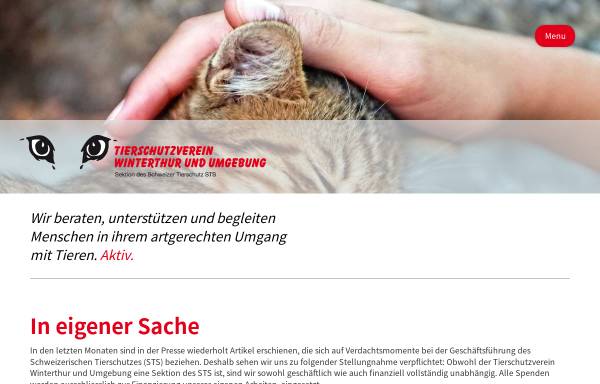 Vorschau von www.tsv-winterthur.ch, Tierschutzverein Winterthur