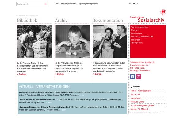 Vorschau von www.sozialarchiv.ch, Schweizerisches Sozialarchiv