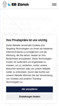 Vorschau der mobilen Webseite www.eb-zuerich.ch, EB Zürich