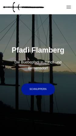 Vorschau der mobilen Webseite www.flamberg.ch, Pfadi Flamberg