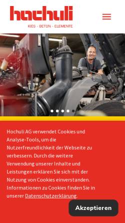 Vorschau der mobilen Webseite www.hochuli.ch, Hochuli AG