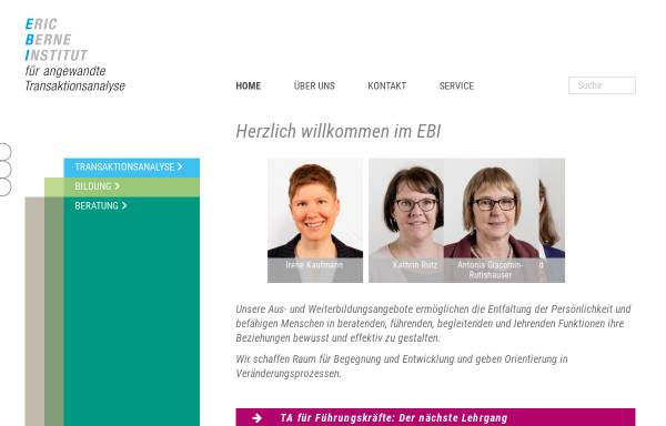 Vorschau von www.ebi-zuerich.ch, Eric Berne Institut Zürich für angewandte Transaktionsanalyse