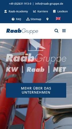 Vorschau der mobilen Webseite www.raab-gruppe.de, Joseph Raab GmbH & Cie. KG