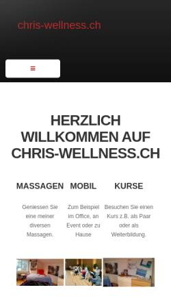 Vorschau der mobilen Webseite www.chris-wellness.ch, Chris Wellness