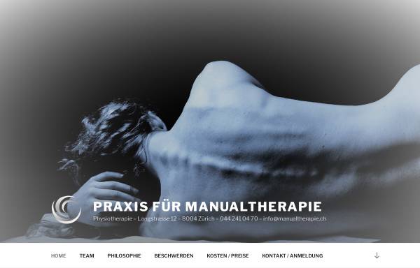 Vorschau von www.manualtherapie.ch, Praxis für Manualtherapie