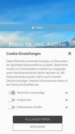 Vorschau der mobilen Webseite www.andreasmichel.ch, Psychotherapeutische Praxis Dr. A. Michel
