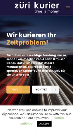 Vorschau der mobilen Webseite zuri-kurier.ch, Züri Kurier
