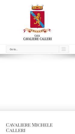 Vorschau der mobilen Webseite www.calleri.ch, Cavaliere Michele Calleri