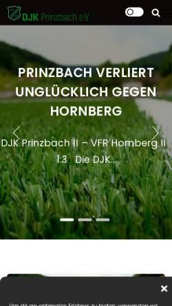 Vorschau der mobilen Webseite www.djk-prinzbach.de, DJK Prinzbach e.V.