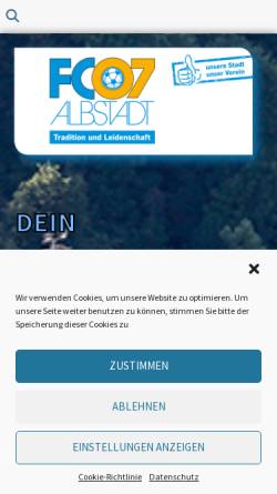Vorschau der mobilen Webseite www.fc07albstadt.de, FC 07 Albstadt