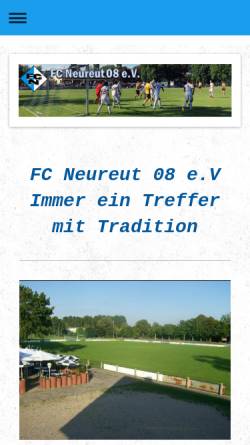 Vorschau der mobilen Webseite www.fc-neureut.de, FC Neureut 08 e. V.
