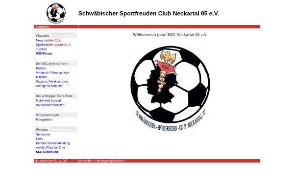 Vorschau von www.ssc-neckartal.de, Schwäbischer Sportfreudenclub Neckartal 05 e.V.