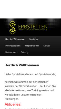 Vorschau der mobilen Webseite www.skg-erbstetten.de, SKG Erbstetten 1947 e.V.