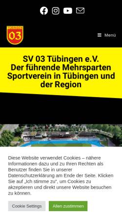 Vorschau der mobilen Webseite www.sv03tuebingen.de, SV 03 Tübingen