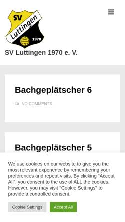 Vorschau der mobilen Webseite sv-luttingen.de, SV Luttingen