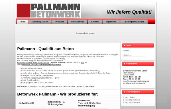 Vorschau von www.betonwerk-pallmann.de, Betonwerk Pallmann GmbH