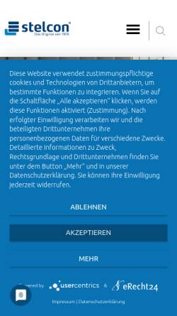 Vorschau der mobilen Webseite www.stelcon.de, BTE Stelcon Deutschland GmbH