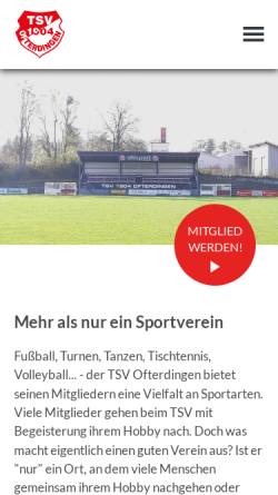 Vorschau der mobilen Webseite www.tsv-ofterdingen.de, TSV 1904 Ofterdingen e.V.