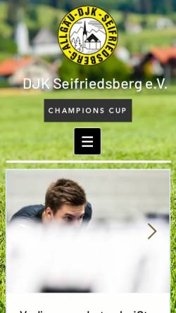 Vorschau der mobilen Webseite www.djkseifriedsberg.de, DJK Seifriedsberg e.V.