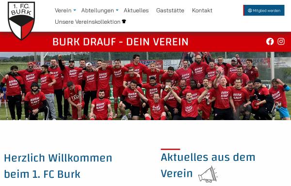 Vorschau von www.fcburk.de, 1. FC Burk e.V.