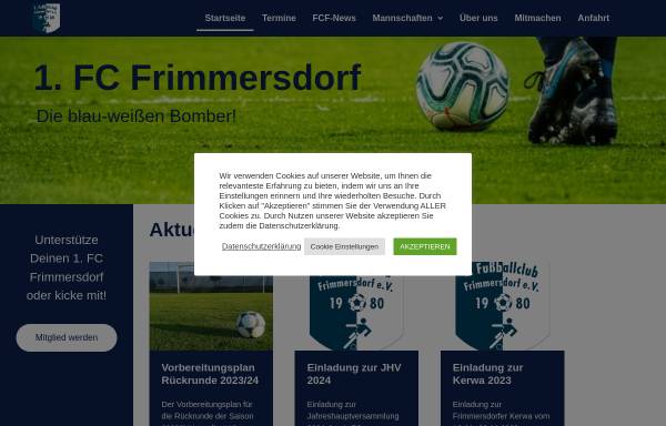 Vorschau von www.fcfrimmersdorf.de, 1. FC Frimmersdorf e. V.