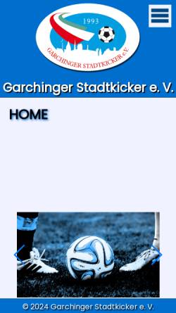Vorschau der mobilen Webseite www.garchinger-stadtkicker.de, Garchinger Stadtkicker 1993 e.V.