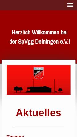 Vorschau der mobilen Webseite www.spvgg-deiningen.de, SpVgg Deiningen