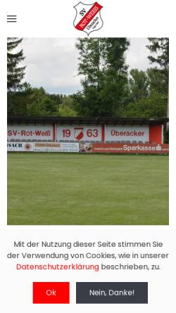 Vorschau der mobilen Webseite www.sv-rw.de, SV Rot-Weiss Überacker