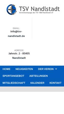 Vorschau der mobilen Webseite www.tsv-nandlstadt.de, TSV 1868 Nandlstadt e.V.