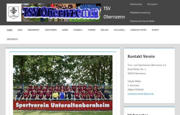 Vorschau von www.tsvobernzenn.de, TSV Obernzenn