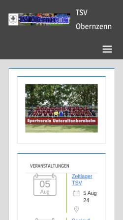 Vorschau der mobilen Webseite www.tsvobernzenn.de, TSV Obernzenn