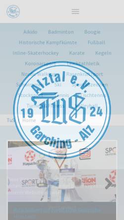 Vorschau der mobilen Webseite www.tus-alztal-garching.de, TUS Alztal Garching