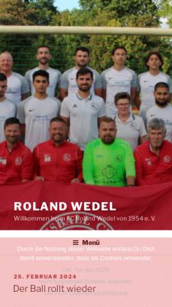 Vorschau der mobilen Webseite fcrolandwedel.de, FC Roland Wedel 1954 e.V.