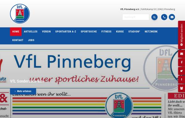 Vorschau von www.vfl-pinneberg.de, VfL Pinneberg