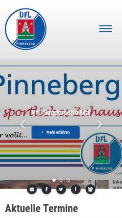 Vorschau der mobilen Webseite www.vfl-pinneberg.de, VfL Pinneberg