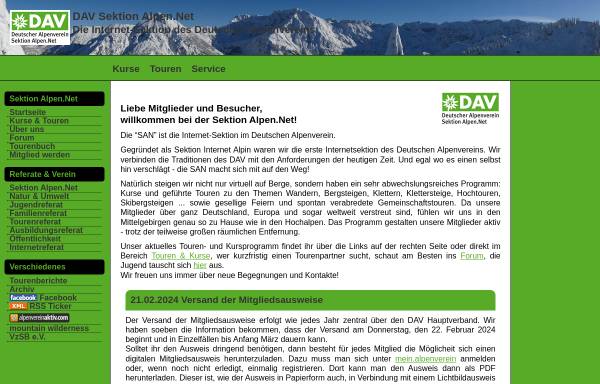 Vorschau von sektion-alpen.net, DAV Sektion Alpen.Net