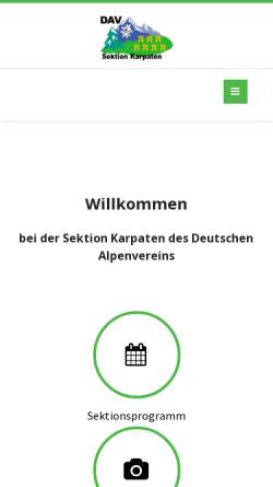 Vorschau der mobilen Webseite sektion-karpaten.de, DAV Sektion Karpaten