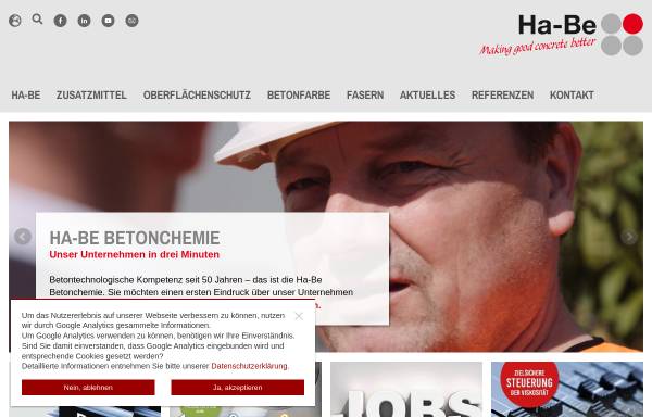 Vorschau von www.ha-be-hameln.de, Ha-Be Baustoffprüftechnik & Co. KG