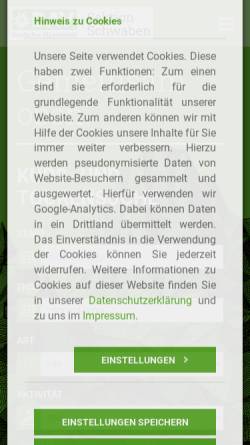 Vorschau der mobilen Webseite www.alpenverein-schwaben.de, DAV Sektion Schwaben