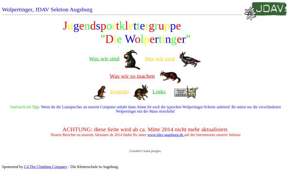 Vorschau von www.wolpix.de, JDAV Sektion Augsburg Kinderklettergruppe Wolpertinger