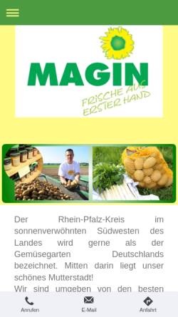 Vorschau der mobilen Webseite www.hofladen-magin.de, Hofladen Magin Mutterstadt