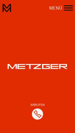 Vorschau der mobilen Webseite www.metzger.de, Metzger GmbH