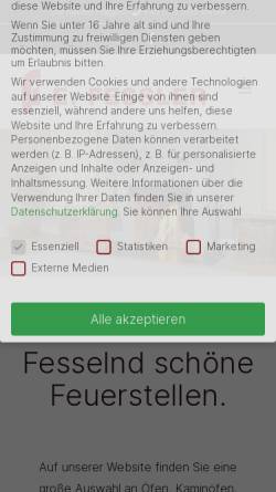 Vorschau der mobilen Webseite fessler-kamine.at, Fessler Kamine und Kachelöfen
