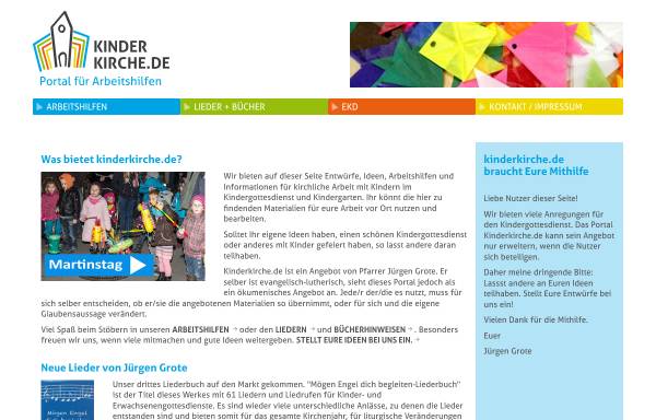 Vorschau von www.kinderkirche.de, Kinderkirche