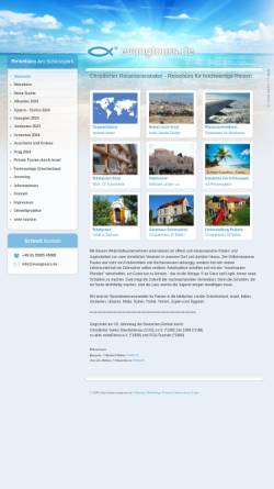 Vorschau der mobilen Webseite www.evangtours.de, Evangelischer Reiseveranstalter und Christliche Vereine