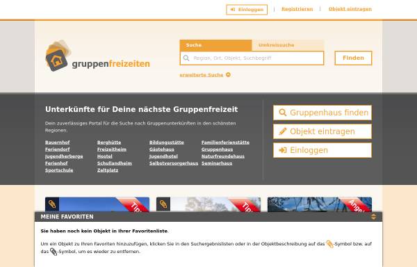 Vorschau von www.gruppenfreizeiten.de, Gruppenfreizeiten-Hilfe