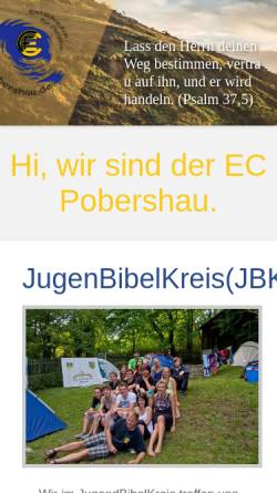 Vorschau der mobilen Webseite www.ec-pobershau.de, EC-Jugendarbeit Pobershau (Sachsen)